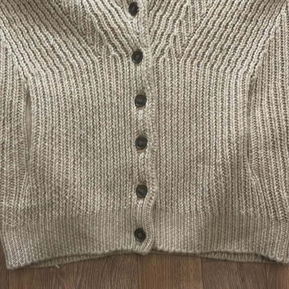 Alexander Wang Chunky Balloon Puffy Sleeve Oversized Wool Cardigan - Picture 5 of 7